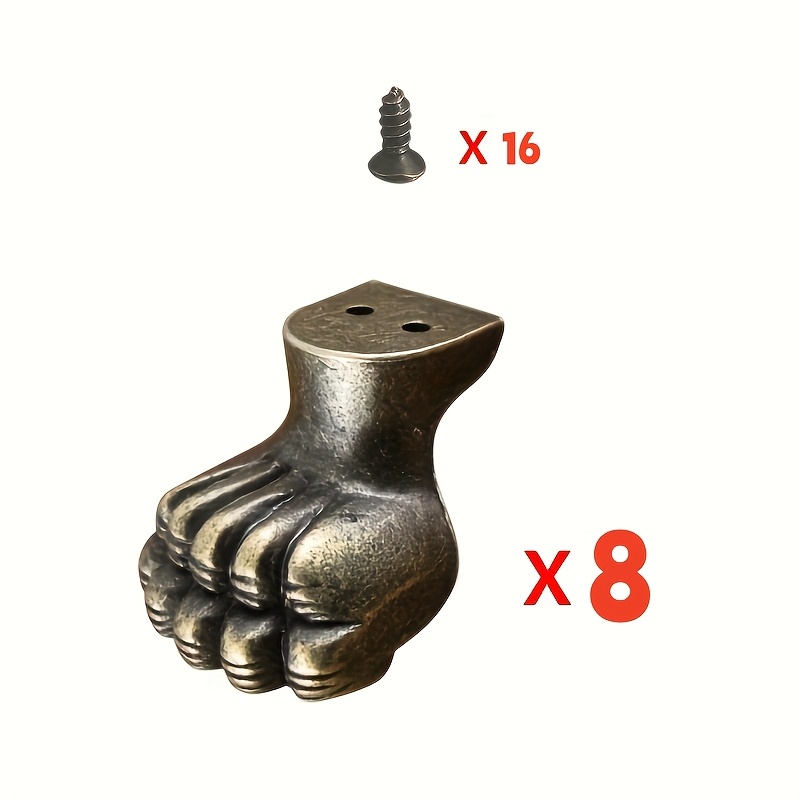 Cabinet Hinge Overlay - 8개의 앤틱 황동 장식 브래킷 캐비닛