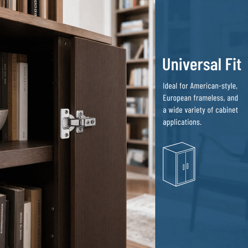 Cabinet Hinge Overlay - 2개입 소프트 클로즈 1/2인치 오버레이 소프트