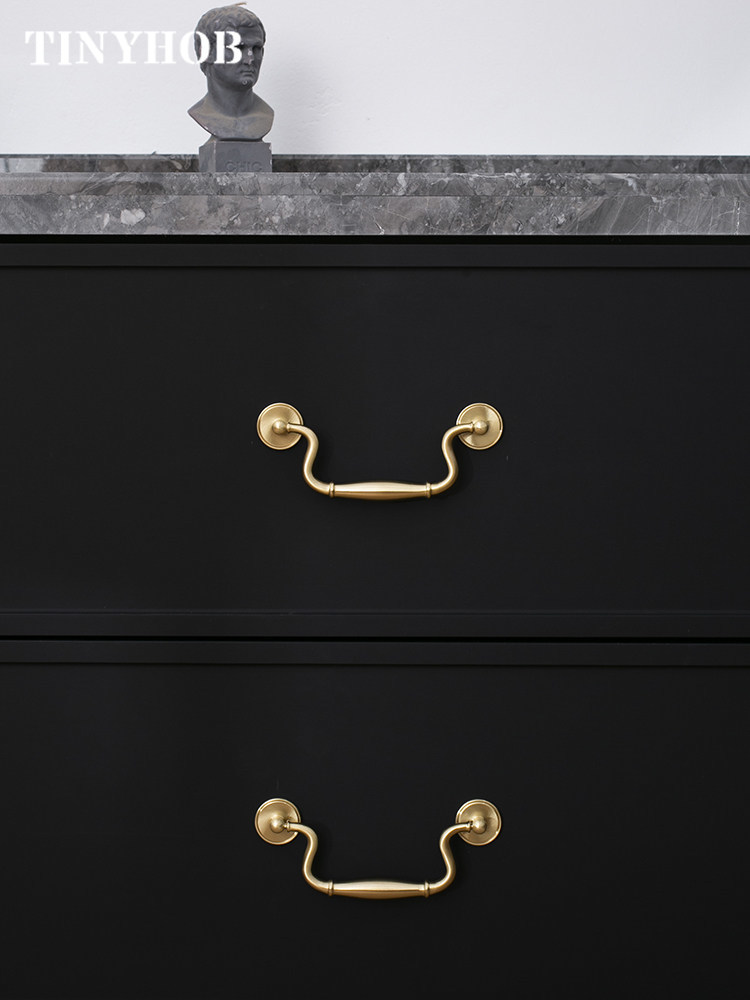 럭셔리 빈티지 황동 드롭 베일 손잡이, 앤틱 골드 스윙 - Furniture Hardware Drop Pulls 리뷰 및 가격