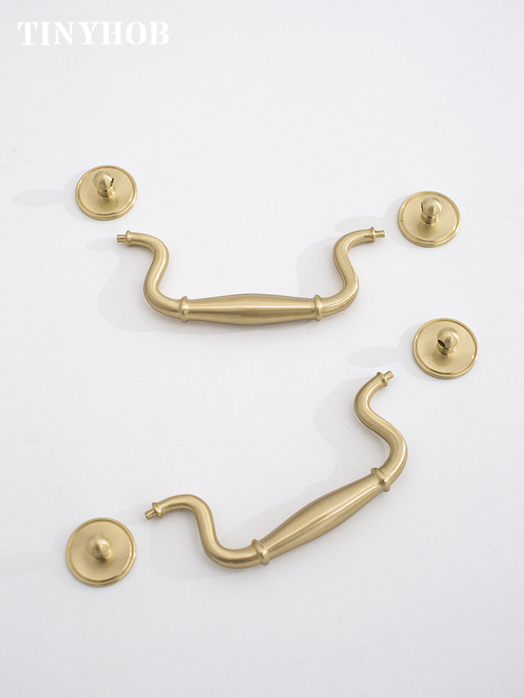 럭셔리 빈티지 황동 드롭 베일 손잡이, 앤틱 골드 스윙 - Furniture Hardware Drop Pulls 리뷰 및 가격
