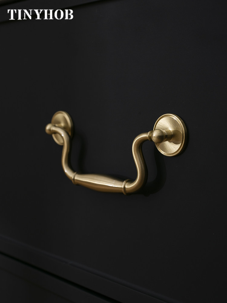 럭셔리 빈티지 황동 드롭 베일 손잡이, 앤틱 골드 스윙 - Furniture Hardware Drop Pulls 리뷰 및 가격