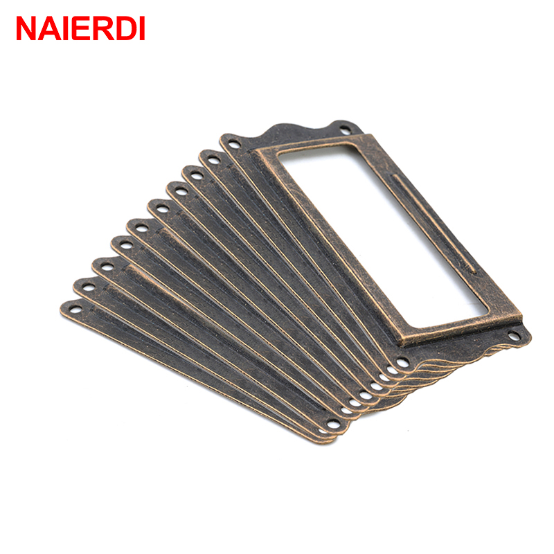 10pcs NAIERDI 골동품 황동 손잡이 64*32 - Furniture Hardware Names 리뷰 및 가격