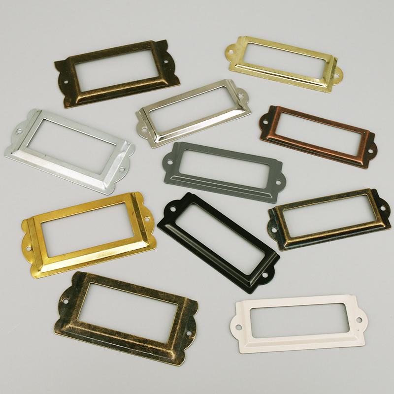 4PCS 골동품 철 태그 레이블 프레임 이름 카드 홀더 - Furniture Hardware Names 리뷰 및 가격
