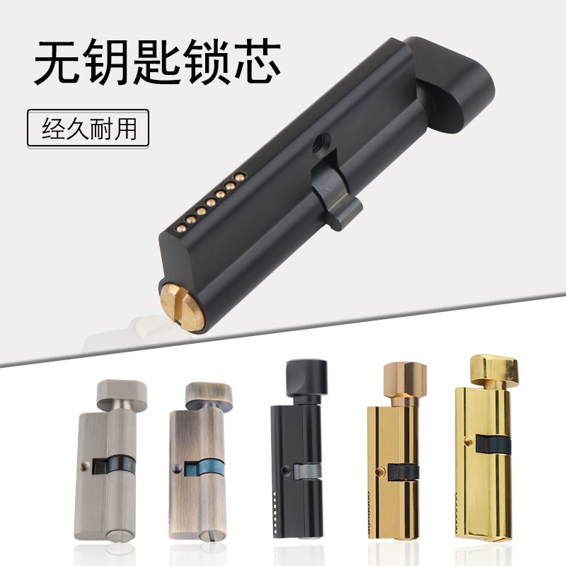실내 단단한 나무 문 황동 열쇠가없는 잠금 코어 욕실  - Furniture Hardware Fitting 리뷰 및 가격